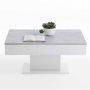 Voir la diapositive 2 : Paris Prix Table Basse Design  Lavola  100cm Gris & Blanc