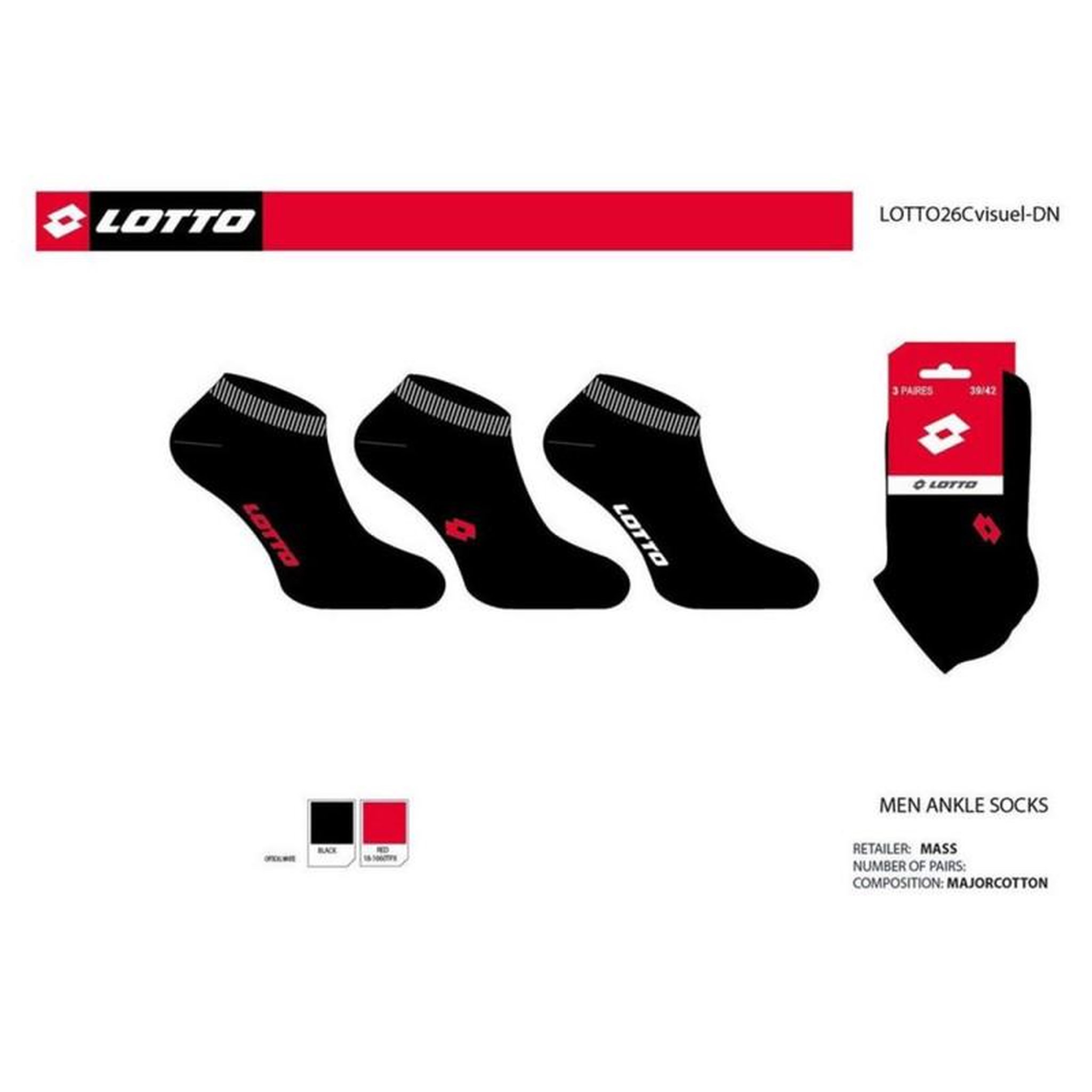 Voir la diapositive 4 : LOTTO Chaussettes Homme LOTTO