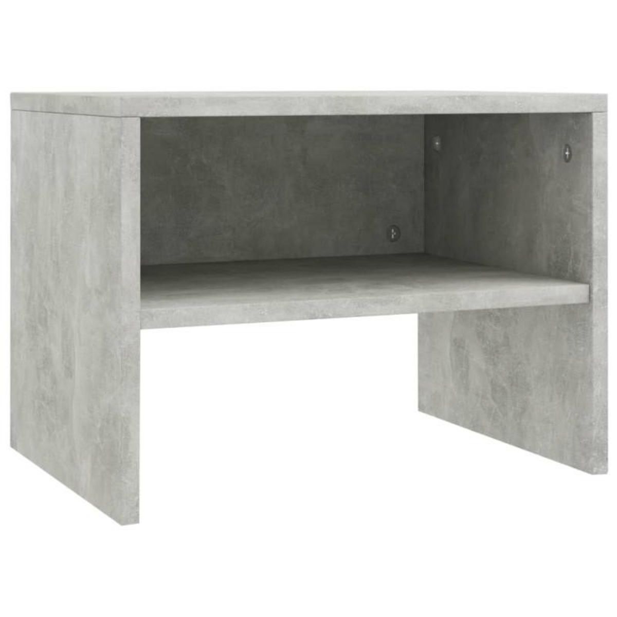 VIDAXL Tables de chevet 2 pcs Gris béton 40x30x30 cm Bois ingénierie