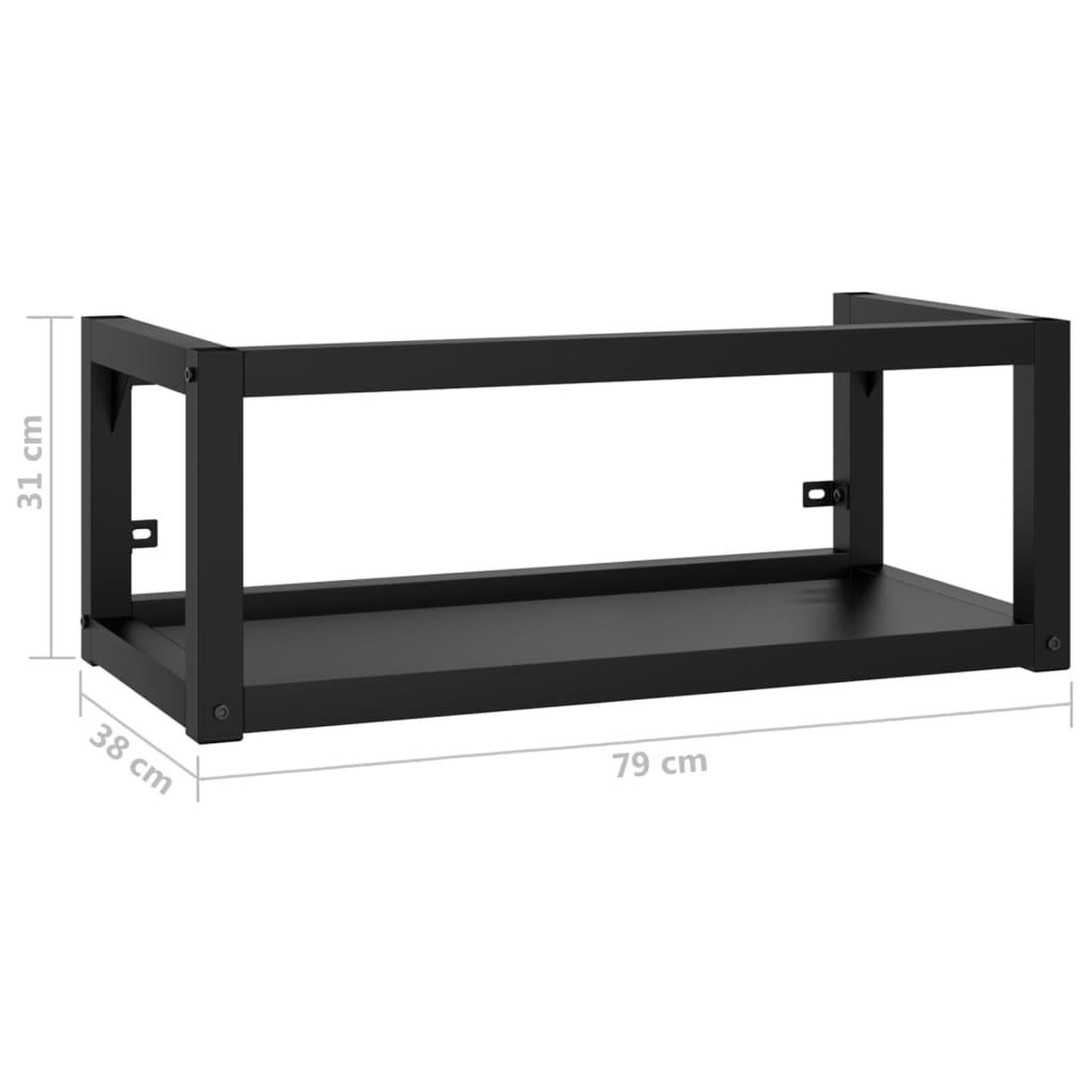 Voir la diapositive 6 : VIDAXL Cadre de lavabo de salle de bain mural Noir 79x38x31 cm Fer