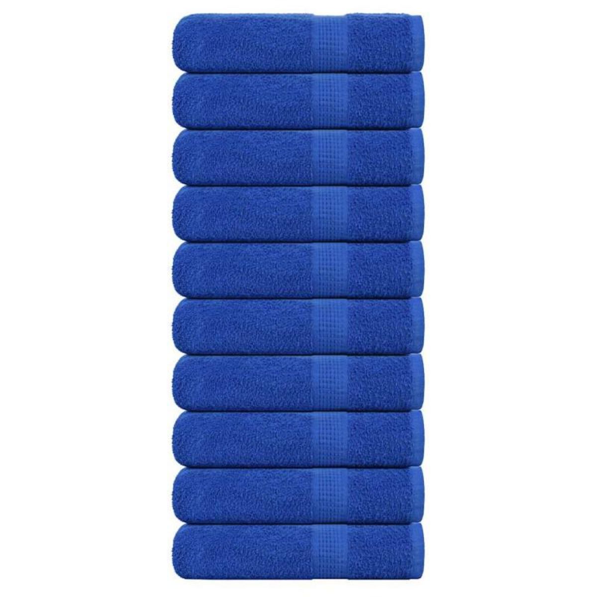 VIDAXL Serviettes de bain 10 pcs bleu 100x150 cm 360 g m² 100% coton