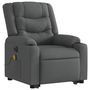Voir la diapositive 4 : VIDAXL Fauteuil inclinable de massage electrique Gris fonce Tissu