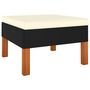 Voir la diapositive 5 : VIDAXL Salon de jardin 4 pcs avec coussins Resine tressee Noir