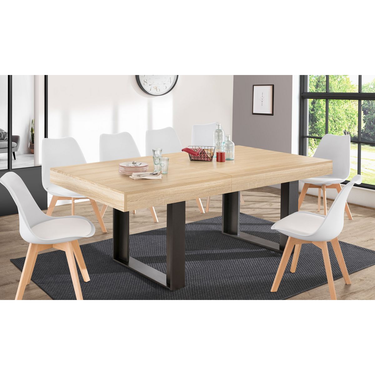 Table de séjour salle à manger extensible 200/300 cm MILTON