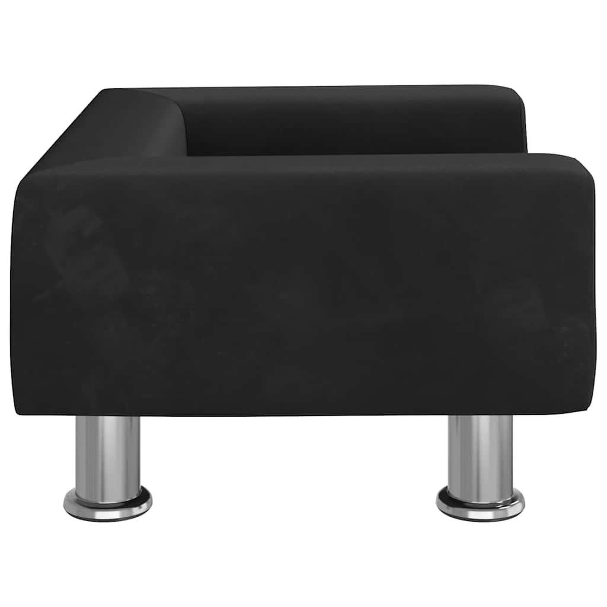 Voir la diapositive 4 : VIDAXL Lit pour chien noir 50x40x26,5 cm velours