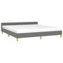 Voir la diapositive 3 : VIDAXL Cadre de lit sans matelas gris fonce 180x200 cm tissu