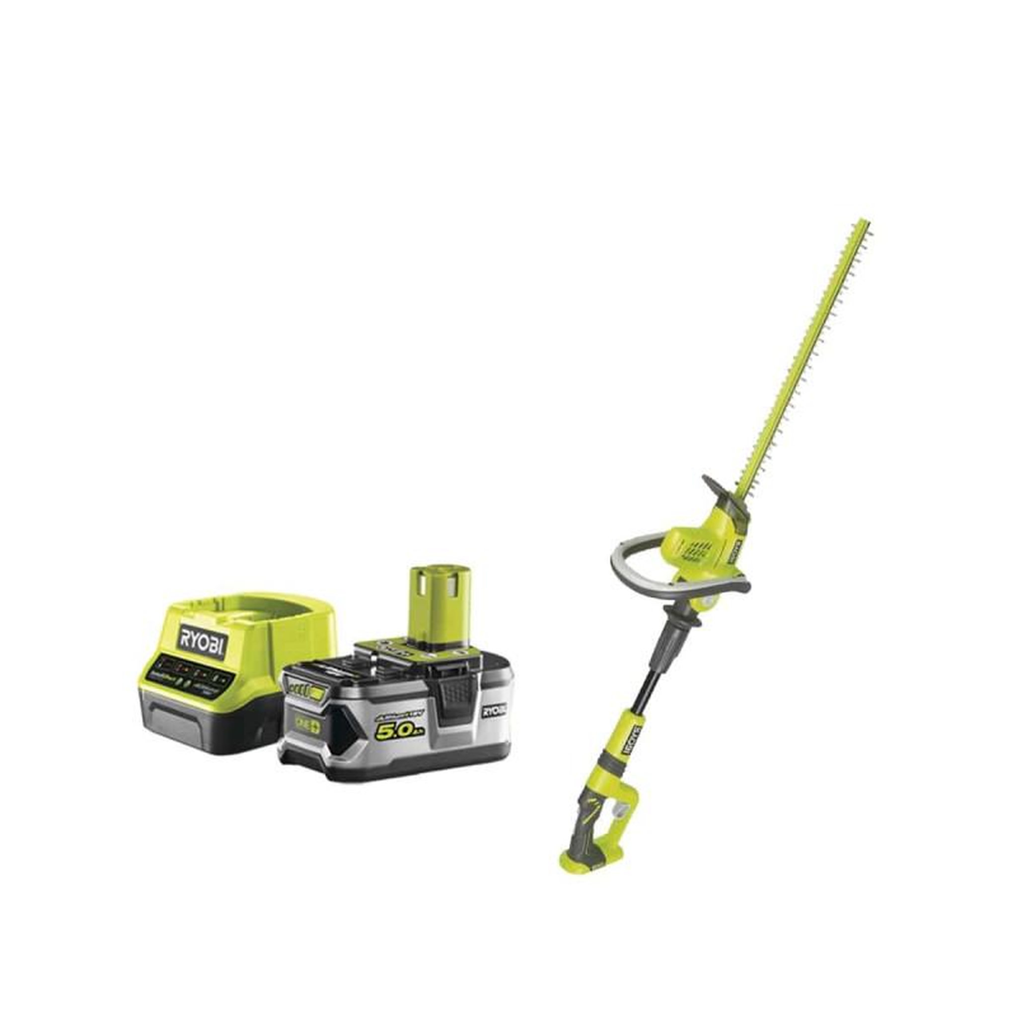 Ryobi Pack ryobi taille-haies sur bras articulé 18v one+ oht1850x - 1 batterie 5.0ah - 1 chargeur rapide
