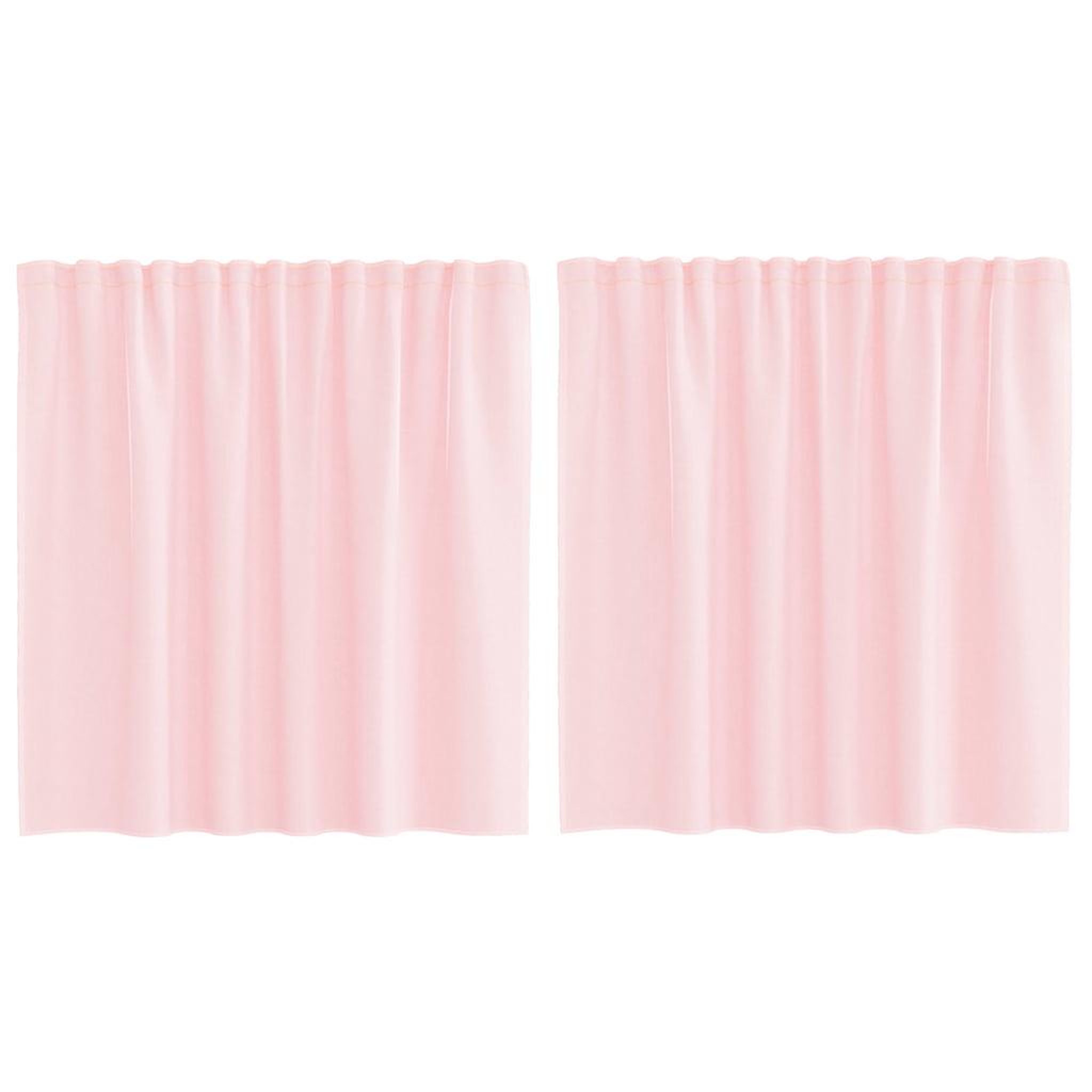 Voir la diapositive 2 : VIDAXL Rideaux en voile avec boucles 2 pcs rose clair 140x140 cm