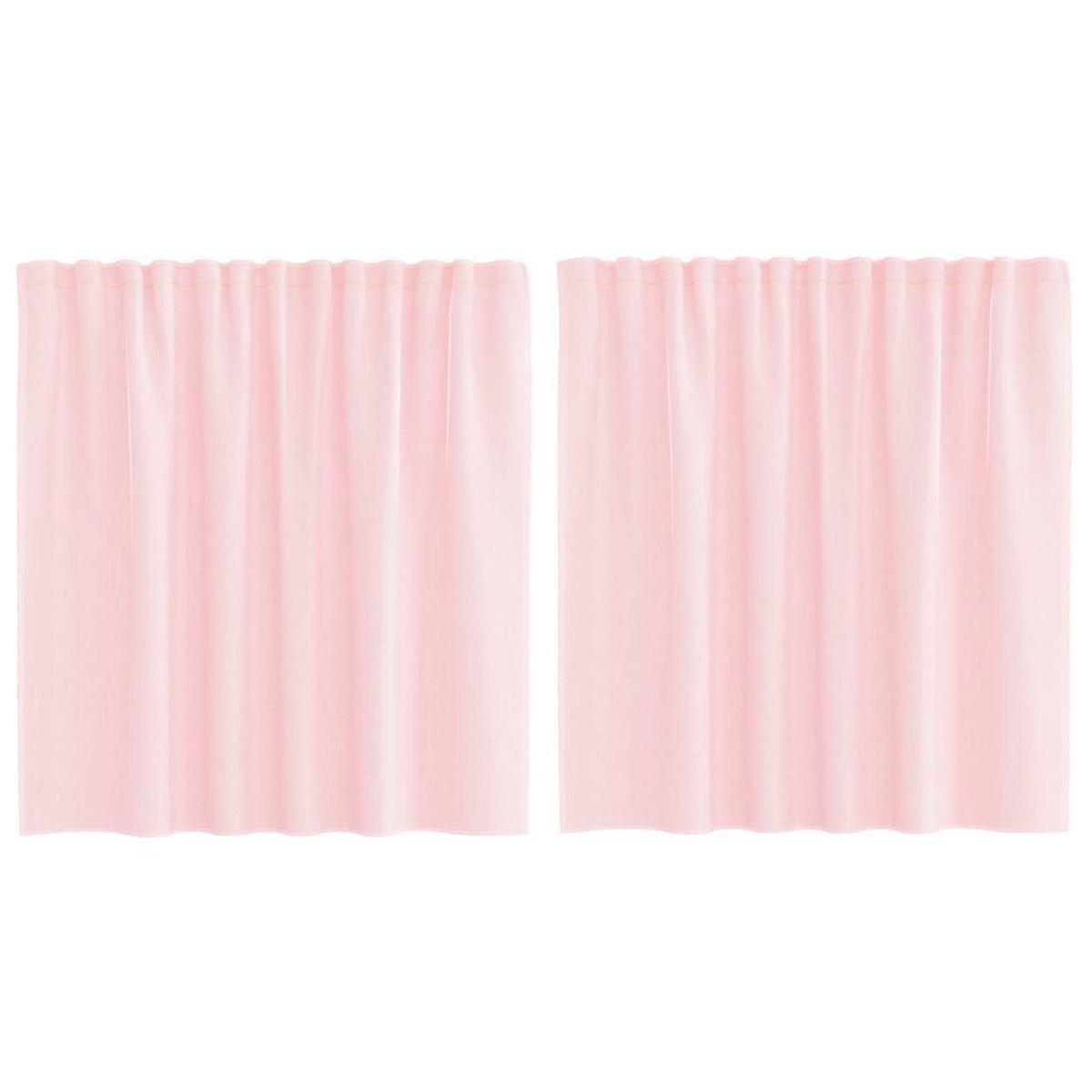 VIDAXL Rideaux en voile avec boucles 2 pcs rose clair 140x140 cm