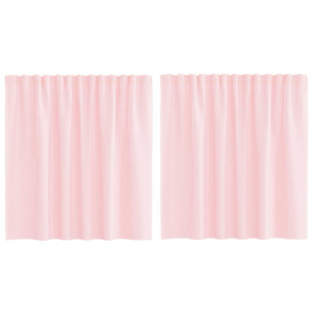 VIDAXL Rideaux en voile avec boucles 2 pcs rose clair 140x140 cm