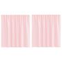 Voir la diapositive 2 : VIDAXL Rideaux en voile avec boucles 2 pcs rose clair 140x140 cm