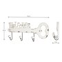 Voir la diapositive 5 : Paris Prix Patère Murale 3 Crochets  Key  50cm Blanc