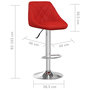 Voir la diapositive 6 : VIDAXL Tabourets de bar lot de 2 rouge bordeaux similicuir