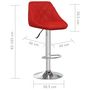Voir la diapositive 6 : VIDAXL Tabourets de bar lot de 2 rouge bordeaux similicuir