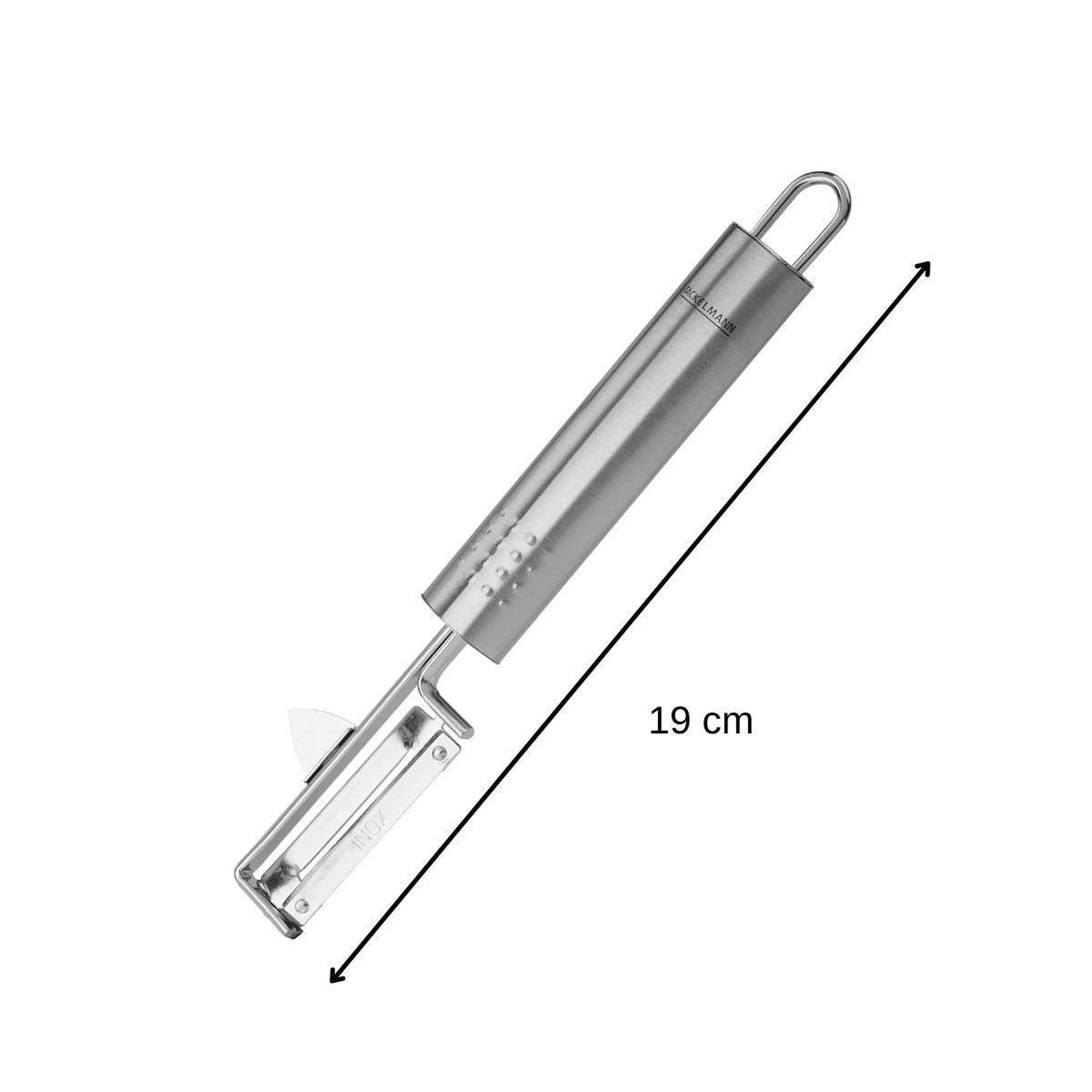 Voir la diapositive 3 : Fackelmann Lot de 2 éplucheur à légumes inox 19 cm fackelmann ovale
