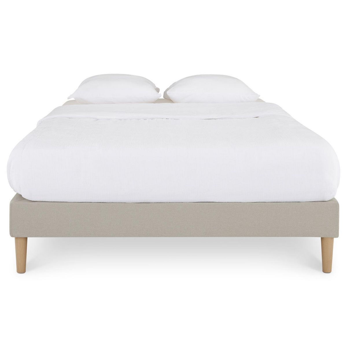 IDIMEX Sommier tapissier BREST 160 x 200 cm revêtement tissu