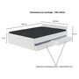 Voir la diapositive 2 : Lit avec rangements 140x190 cm, 2 tiroirs et tête de lit CAMA