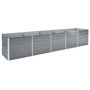 Voir la diapositive 1 : VIDAXL Lit sureleve de jardin Acier galvanise 400x80x77 cm Gris