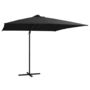 Voir la diapositive 1 : VIDAXL Parasol de jardin en porte-a-faux lumieres LED et mat en acier