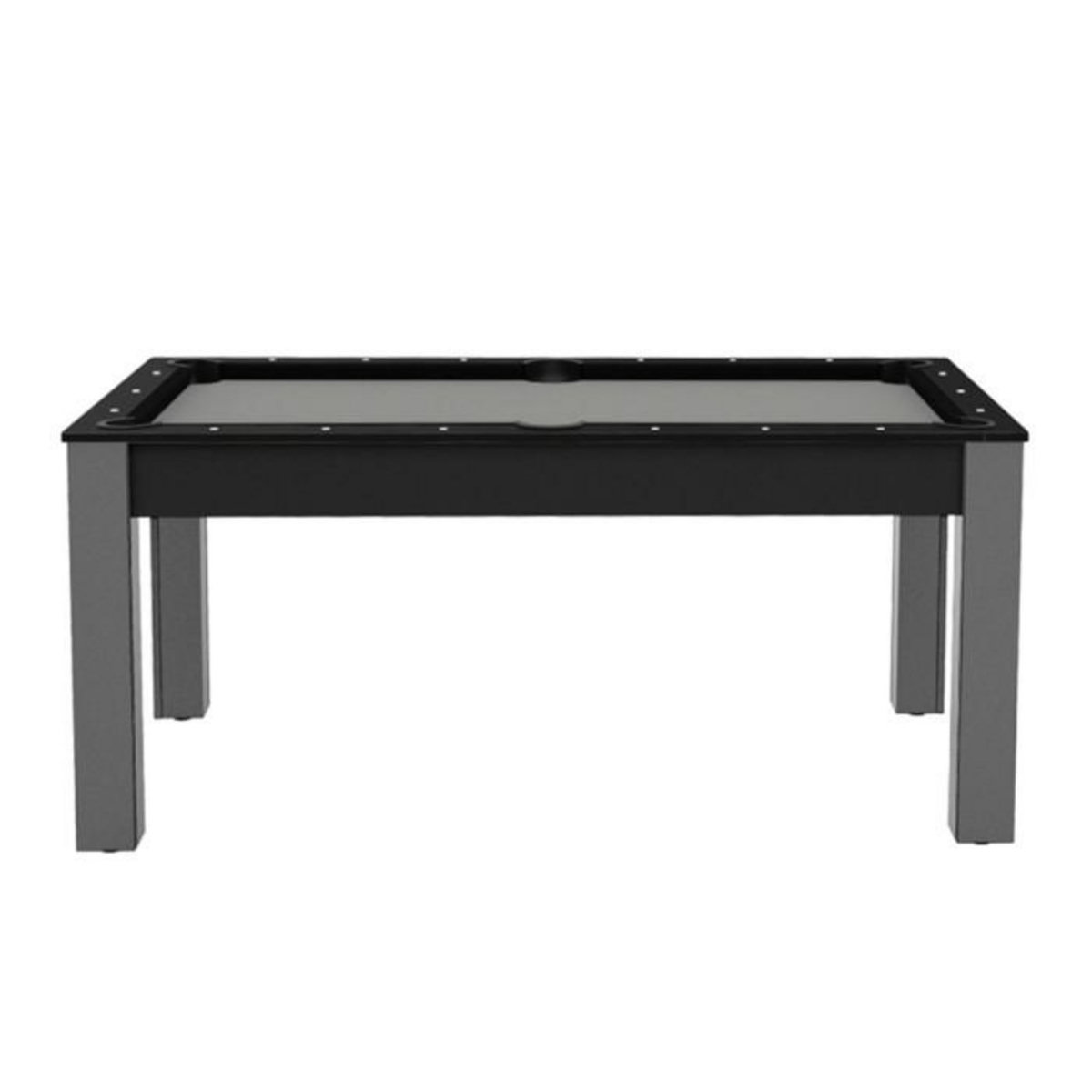 Paris Prix Table de Billard Convertible  Ohio  185cm Gris & Noir Grainé