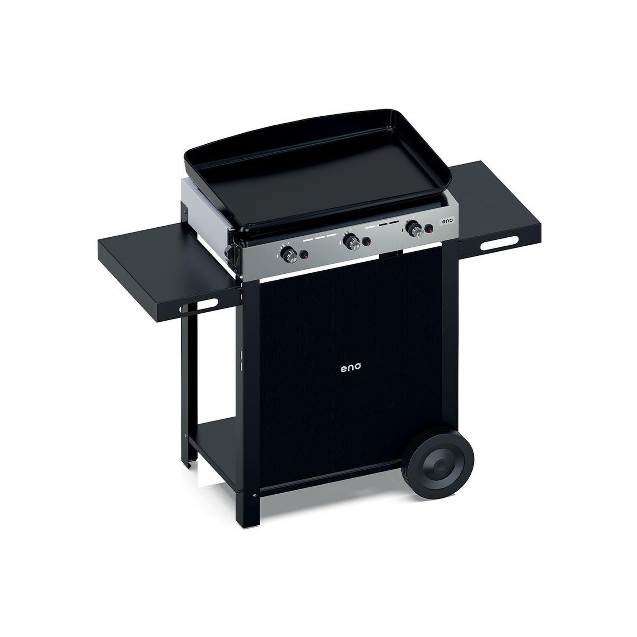 Eno Plancha gaz combo initial 65 inox 3 bruleurs sur chariot, 62x36 cm