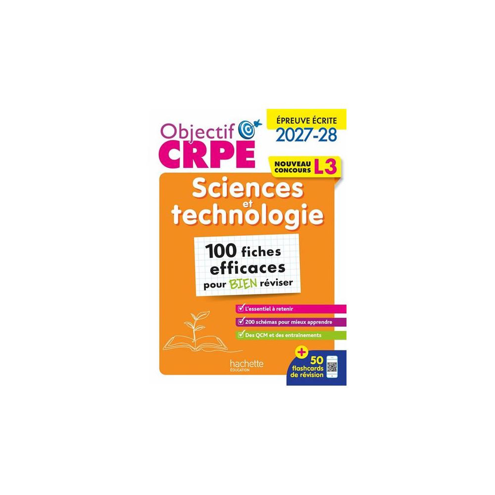 HACHETTE Objectif crpe 2027-2028 l3 - sciences et technologie, 100 fiches broché