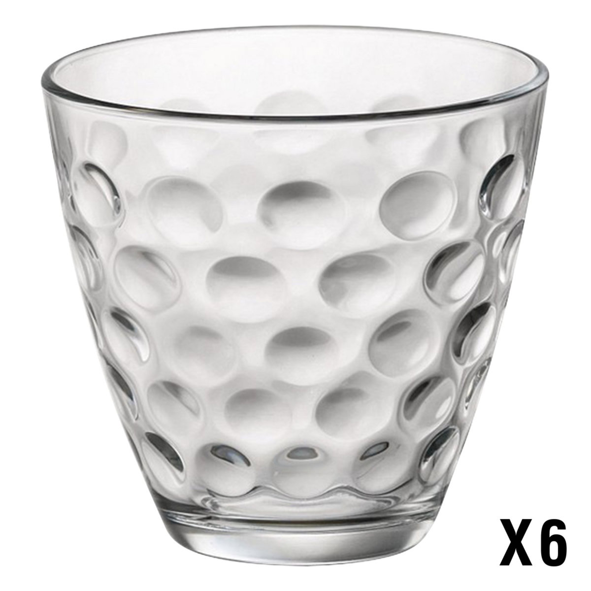 BORMIOLI ROCCO Set de de 6 verres à eau DOTS 25 cl