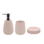 Voir la diapositive 2 : GUY LEVASSEUR Set salle de bain visage 3 pièces céramique rose