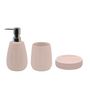 Voir la diapositive 2 : GUY LEVASSEUR Set salle de bain visage 3 pièces céramique rose