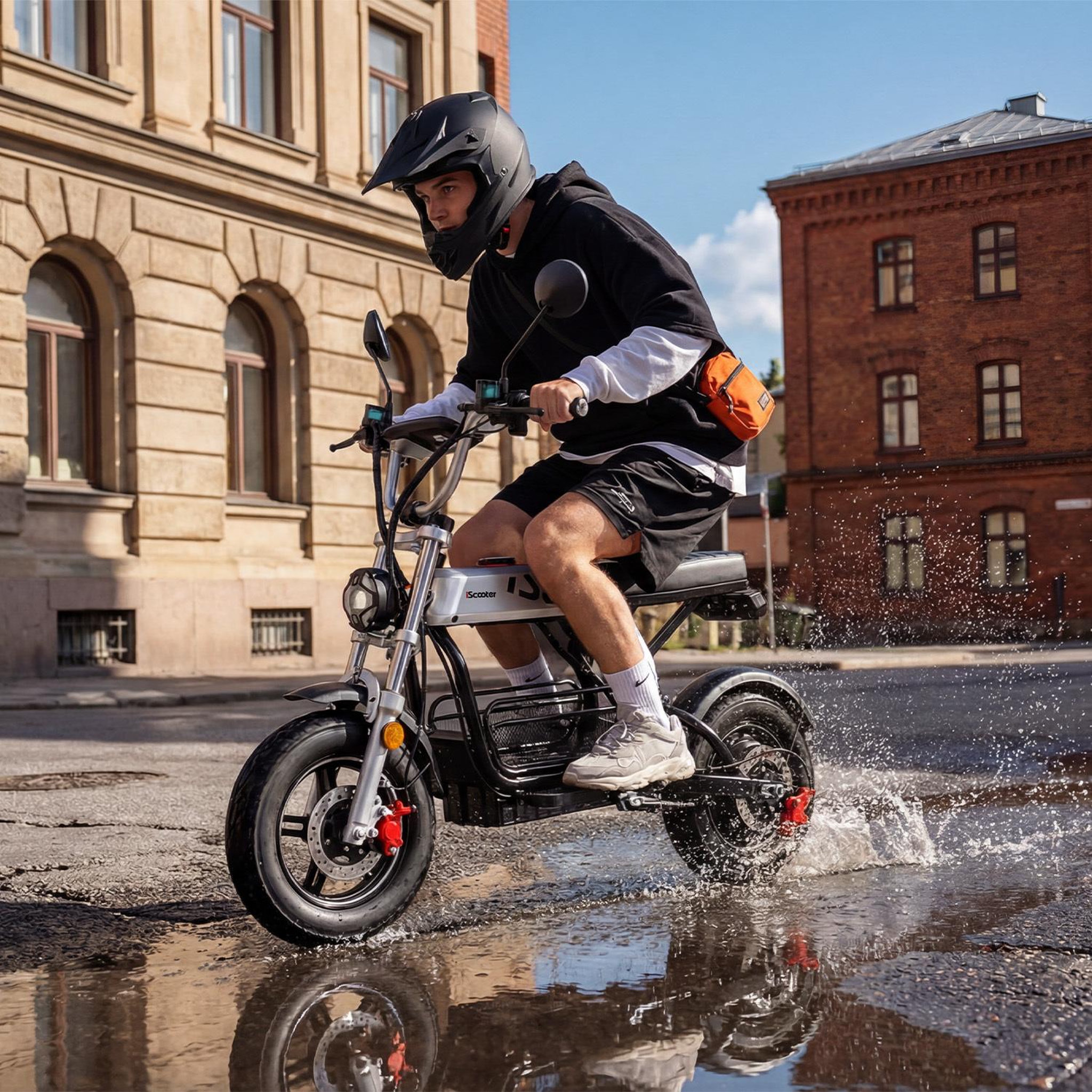 Voir la diapositive 2 : ISCOOTER iScooter DX5 PRO Trottinette électrique avec siège, 52 V 20 Ah, gros pneus 17 , Argent