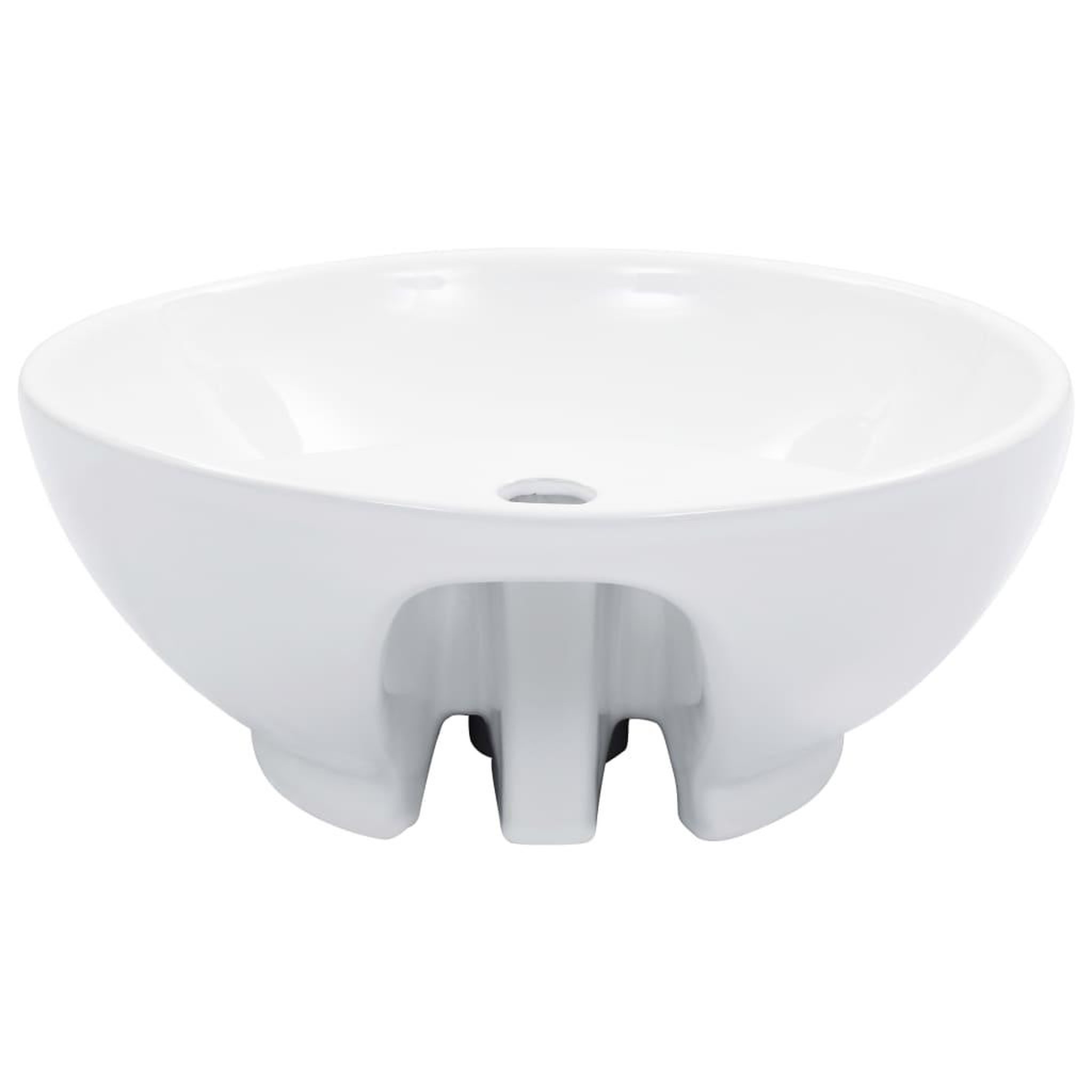 Voir la diapositive 3 : VIDAXL Lavabo avec trop-plein 46,5 x 18 cm Ceramique Blanc
