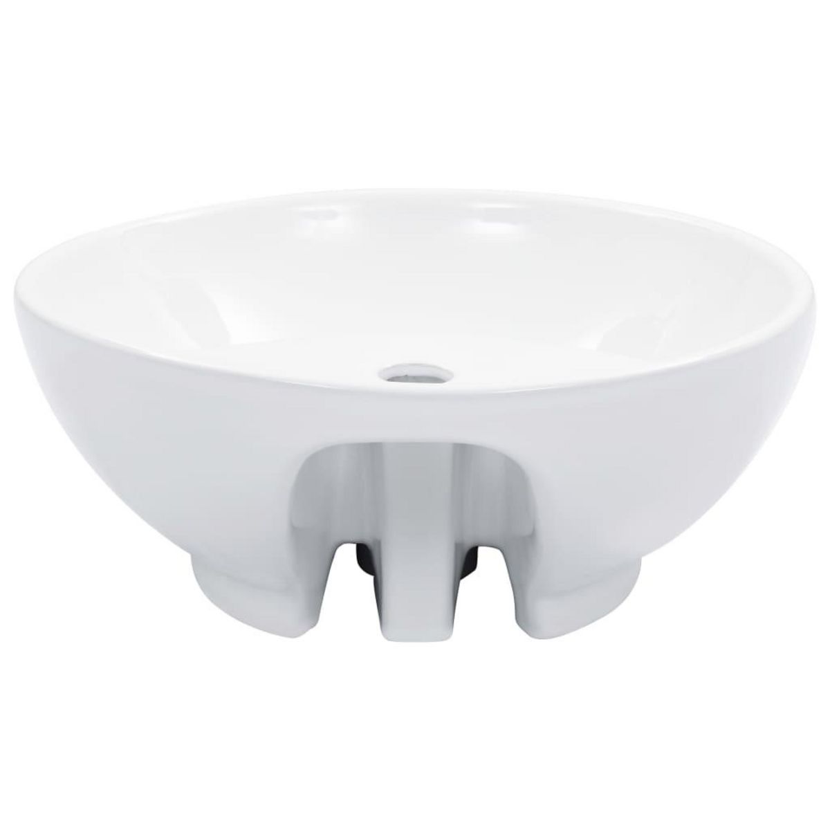 VIDAXL Lavabo avec trop-plein 46,5 x 18 cm Ceramique Blanc