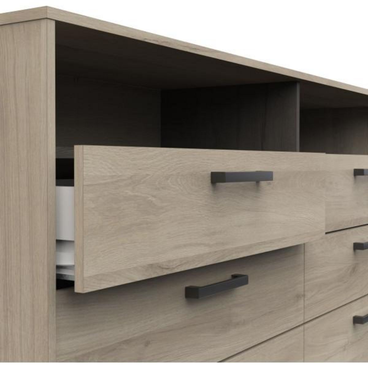 Demeyere Commode - WATSON - 6 tiroirs - Chene Kronberg / Chene Waterford - 162,7 x 39,5 x 81,1 cm - DEMEYERE