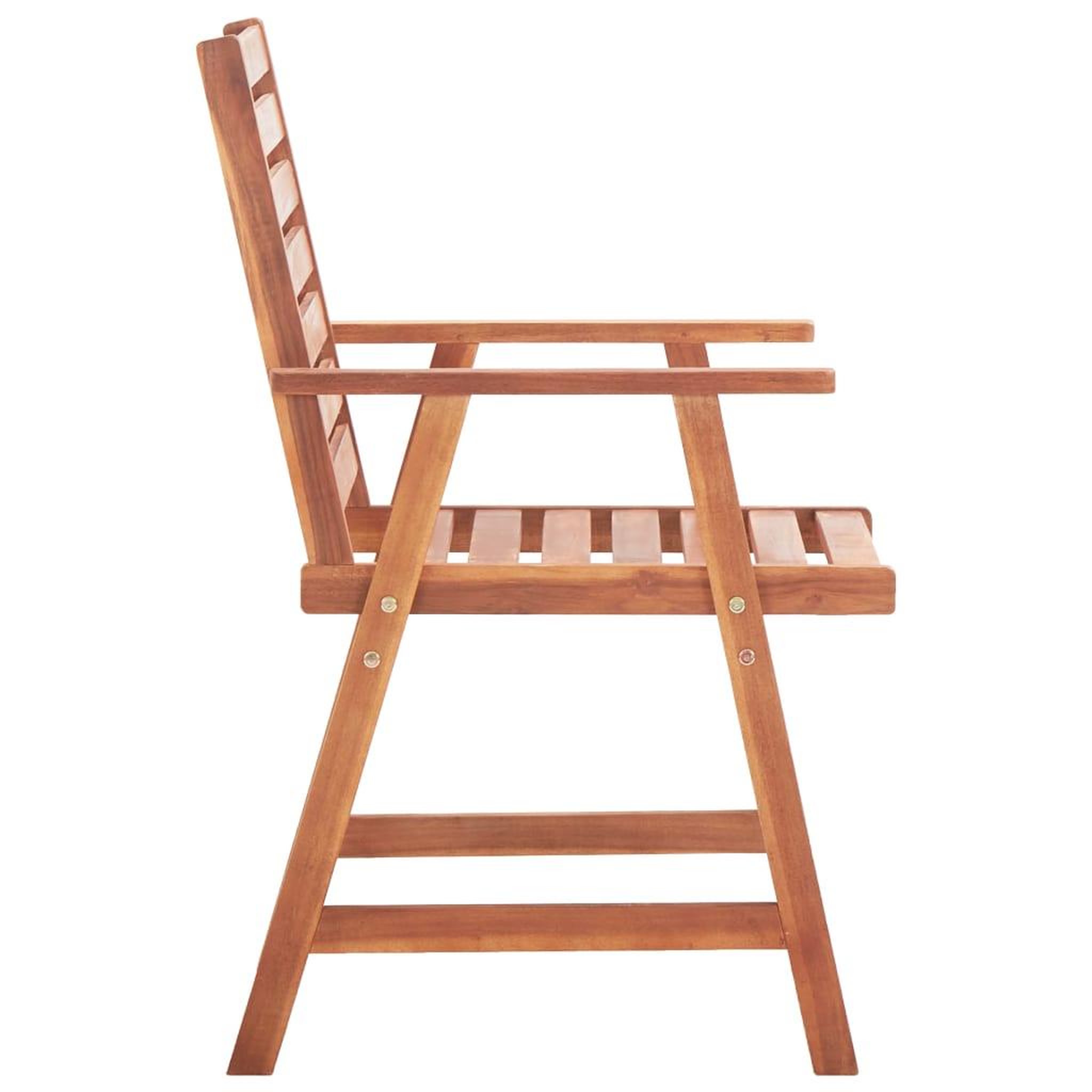 Voir la diapositive 5 : VIDAXL Chaises a manger d'exterieur lot de 3 et coussins Acacia massif