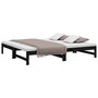 Voir la diapositive 3 : VIDAXL Lit coulissant sans matelas noir 2x(90x190) cm