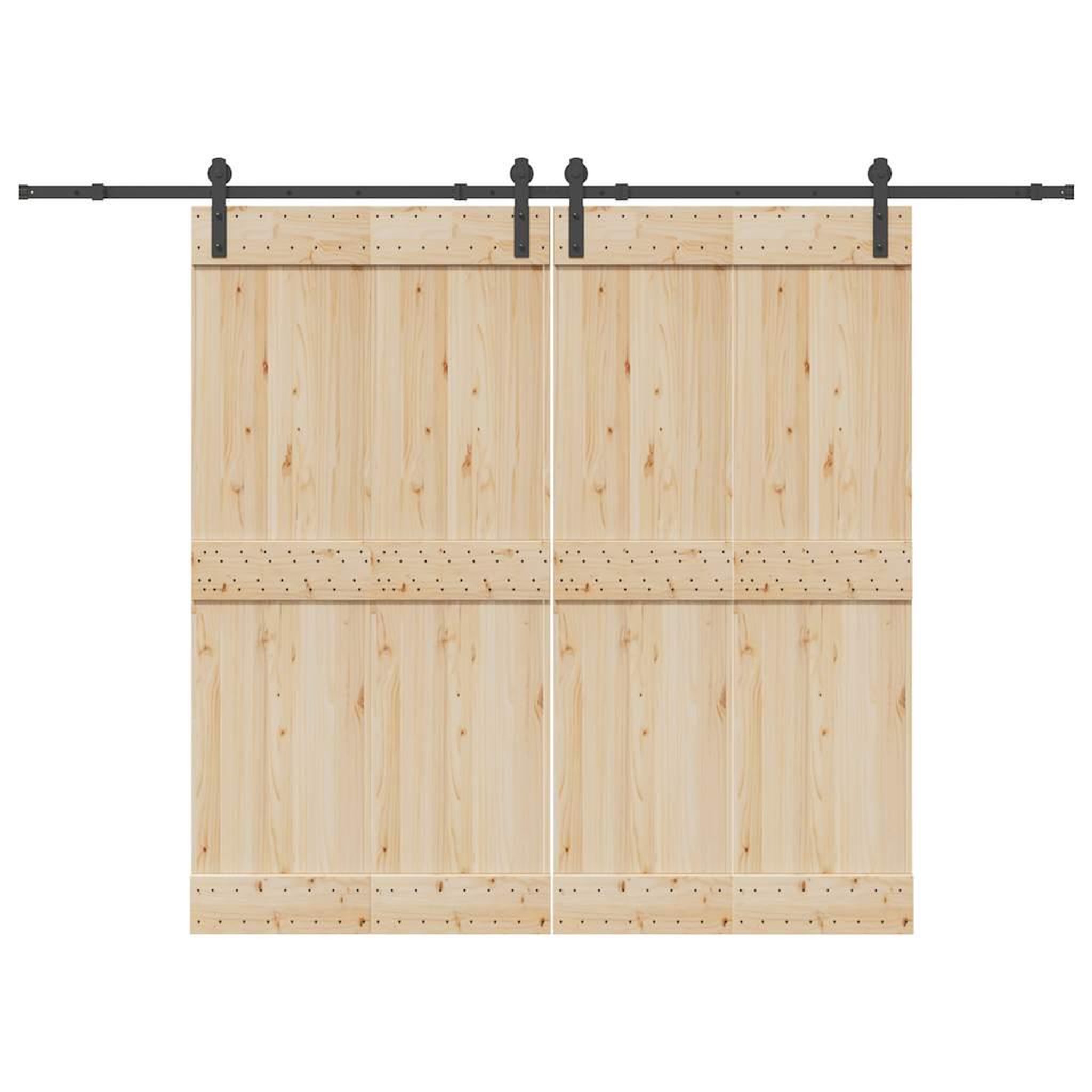 VIDAXL Kit de quincaillerie de porte coulissante 305 cm acier noir