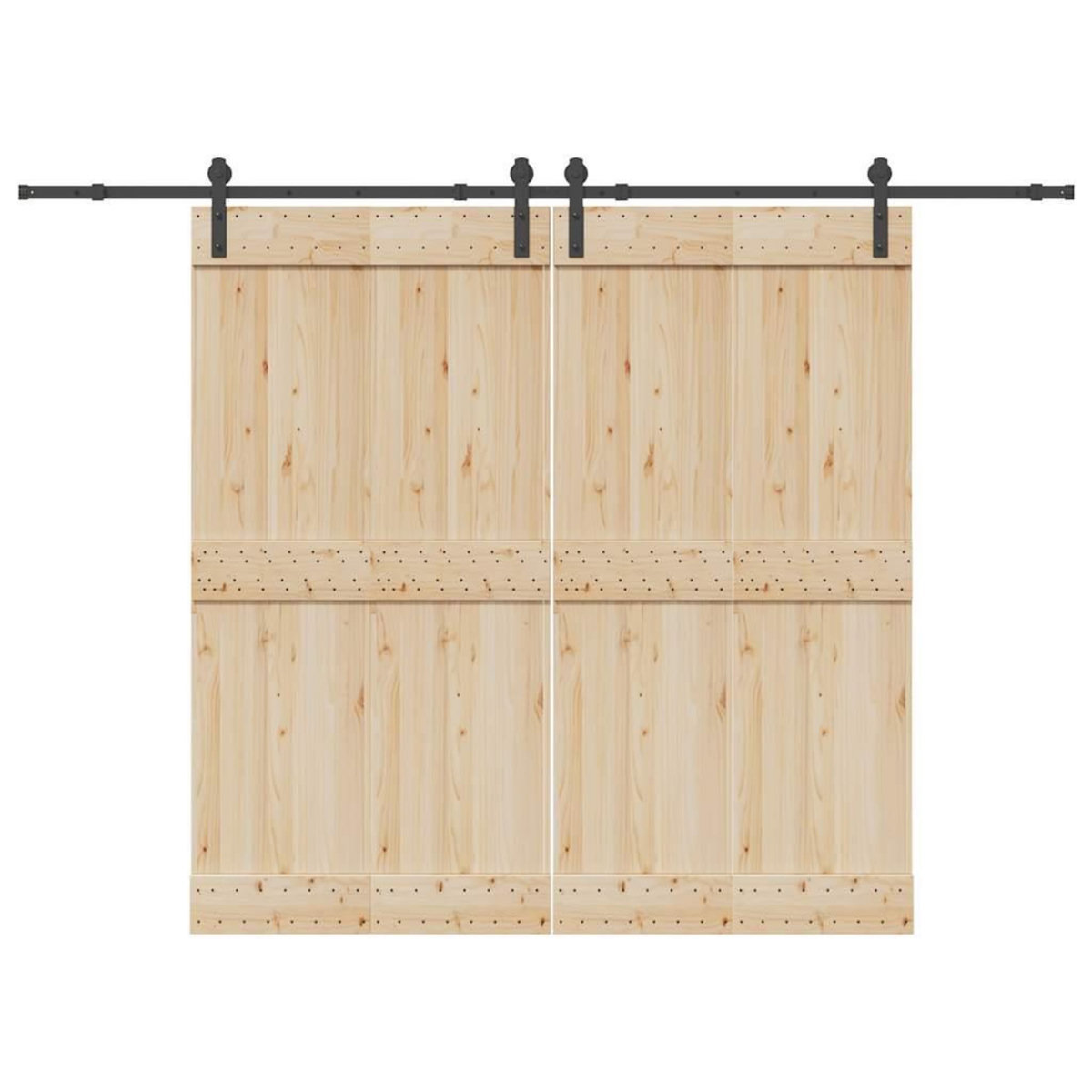 VIDAXL Kit de quincaillerie de porte coulissante 305 cm acier noir