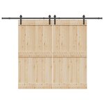 VIDAXL Kit de quincaillerie de porte coulissante 305 cm acier noir