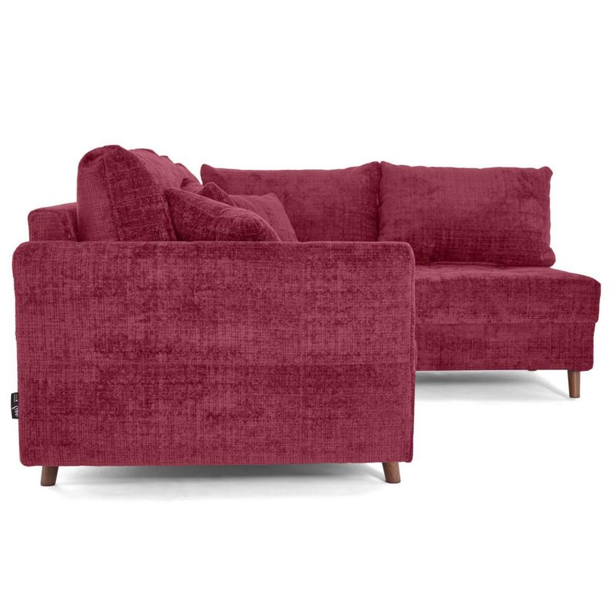 LISA DESIGN Rune - canapé d'angle droit 4 places en velours texturé