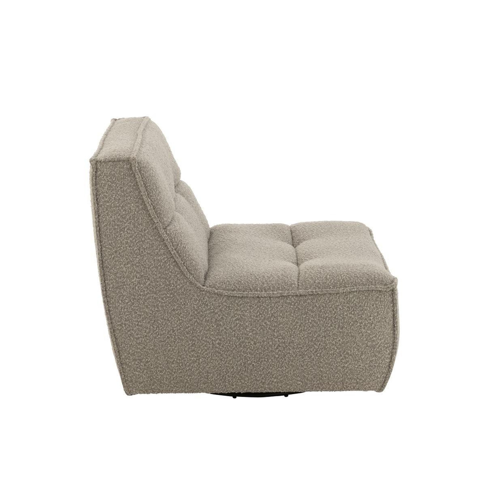 Voir la diapositive 3 : J-LINE Fauteuil pivotant  cosy  97cm taupe