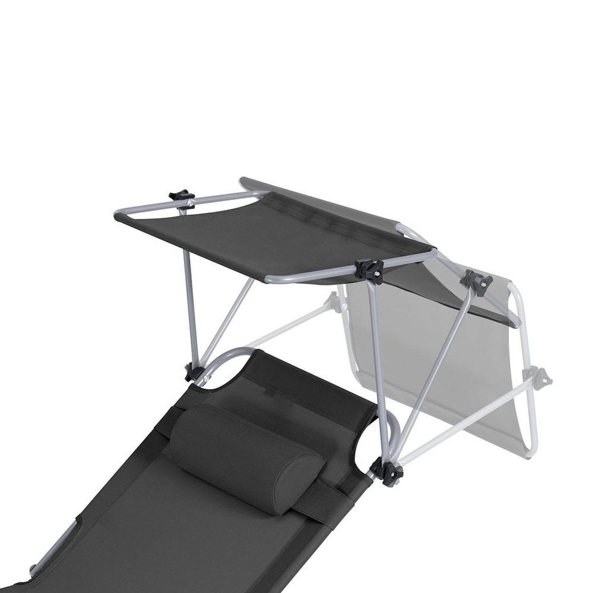 SOBUY SoBuy - Chaise Longue Réglable Pare-Soleil - Fonctionnel - OGS48