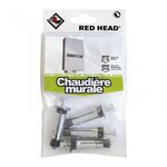 RED HEAD kit chevilles à expansion chaudière murale RED HEAD, Diam.12 x L.50 mm