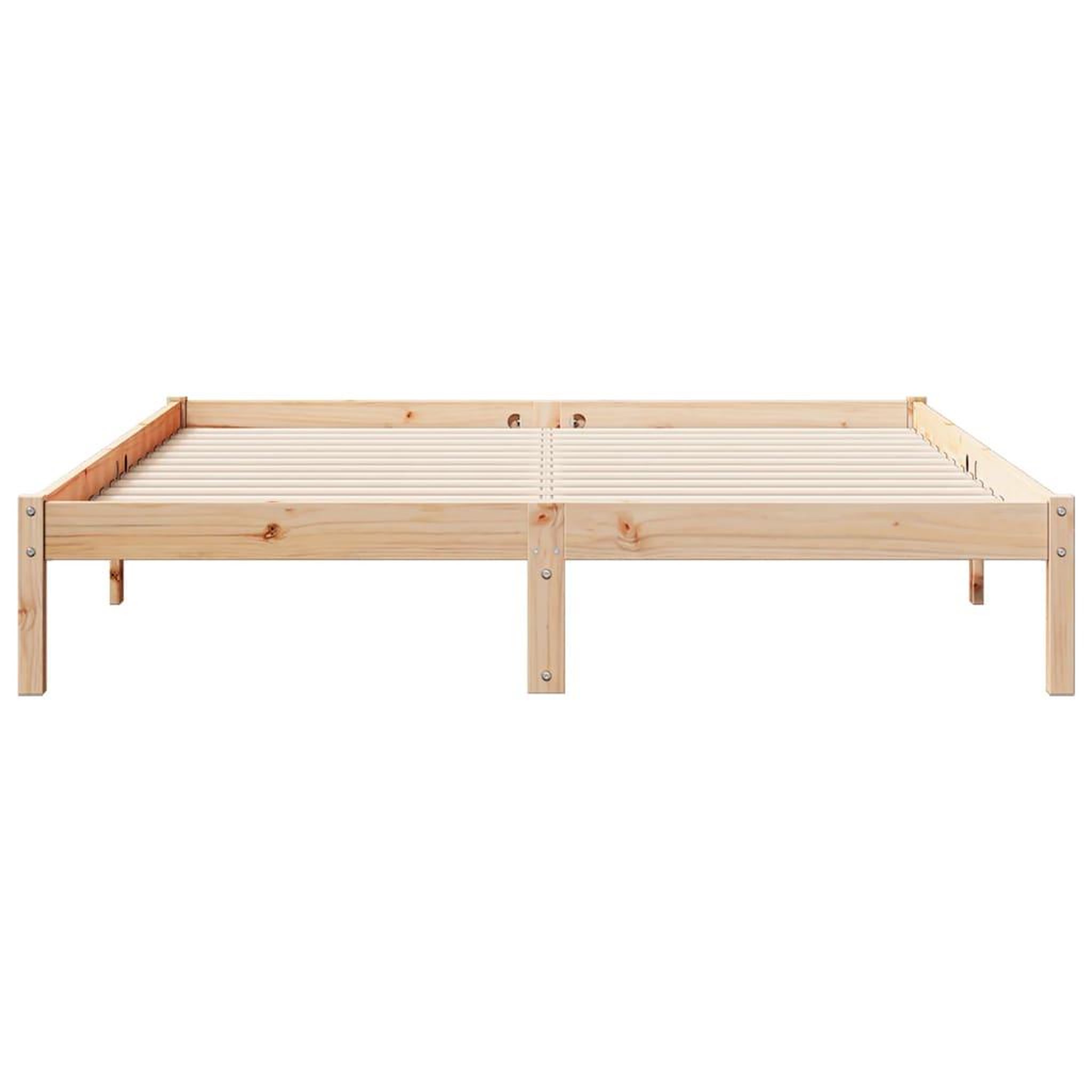Voir la diapositive 4 : VIDAXL Cadre de lit extra long sans matelas 160x220 cm bois massif pin