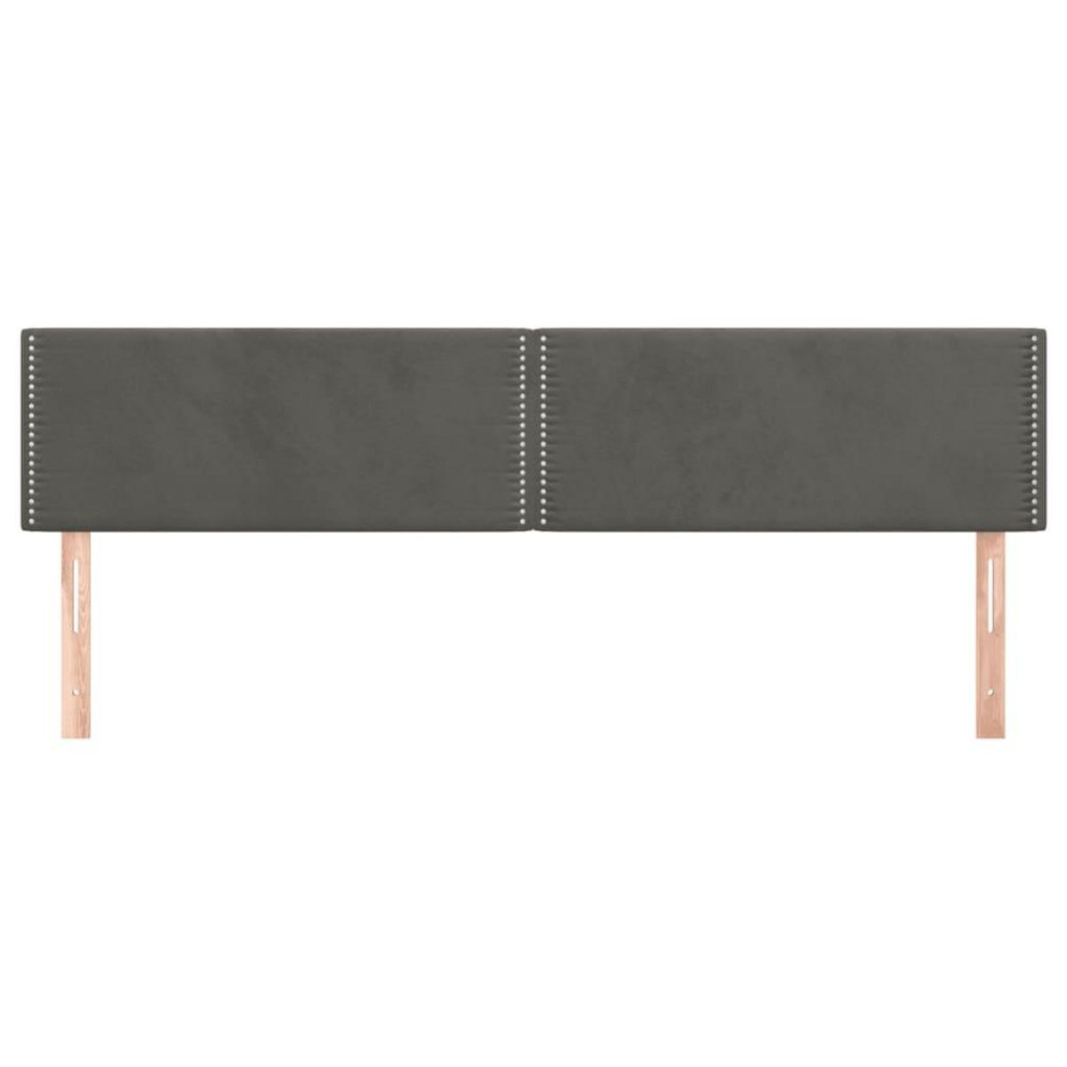 VIDAXL Tetes de lit 2 pcs Gris fonce 80x5x78/88 cm Velours