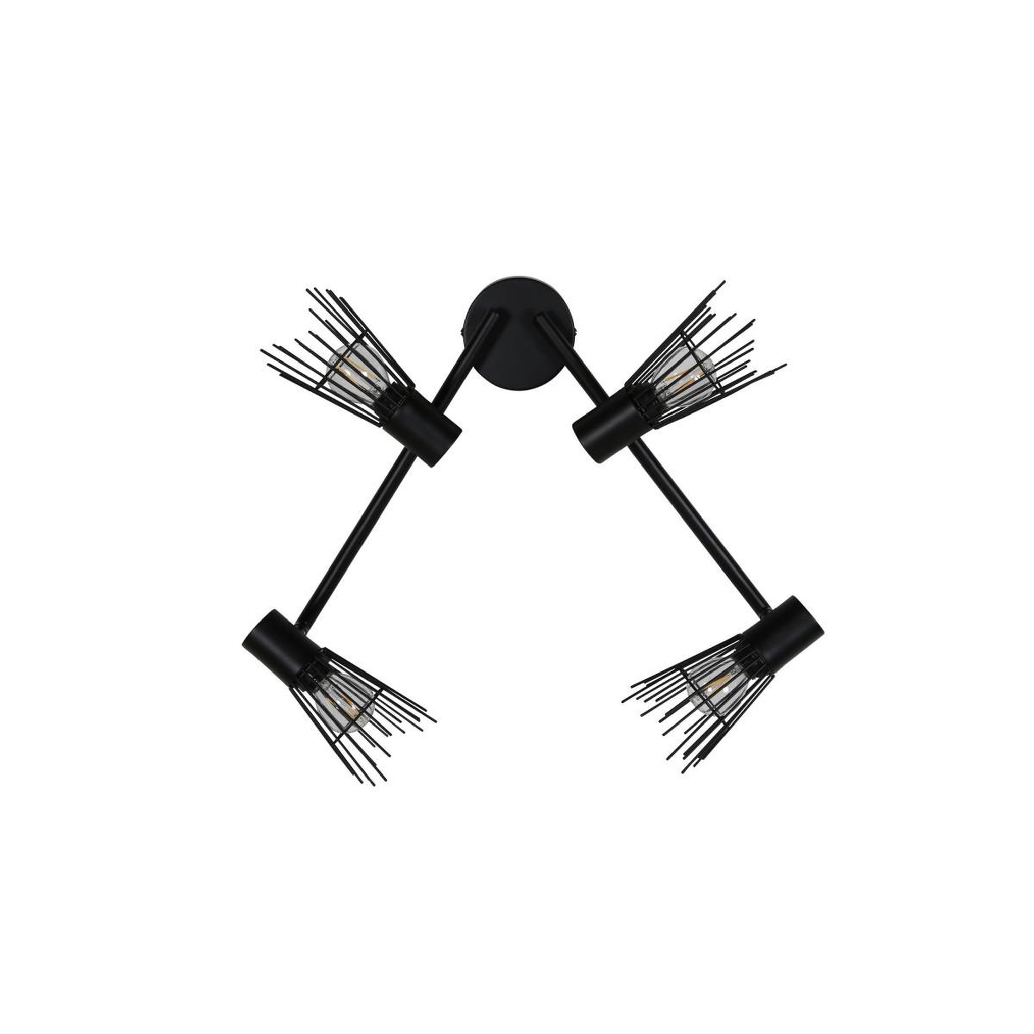 Voir la diapositive 3 : Paris Prix Applique murale 4 spots  pico  70cm noir