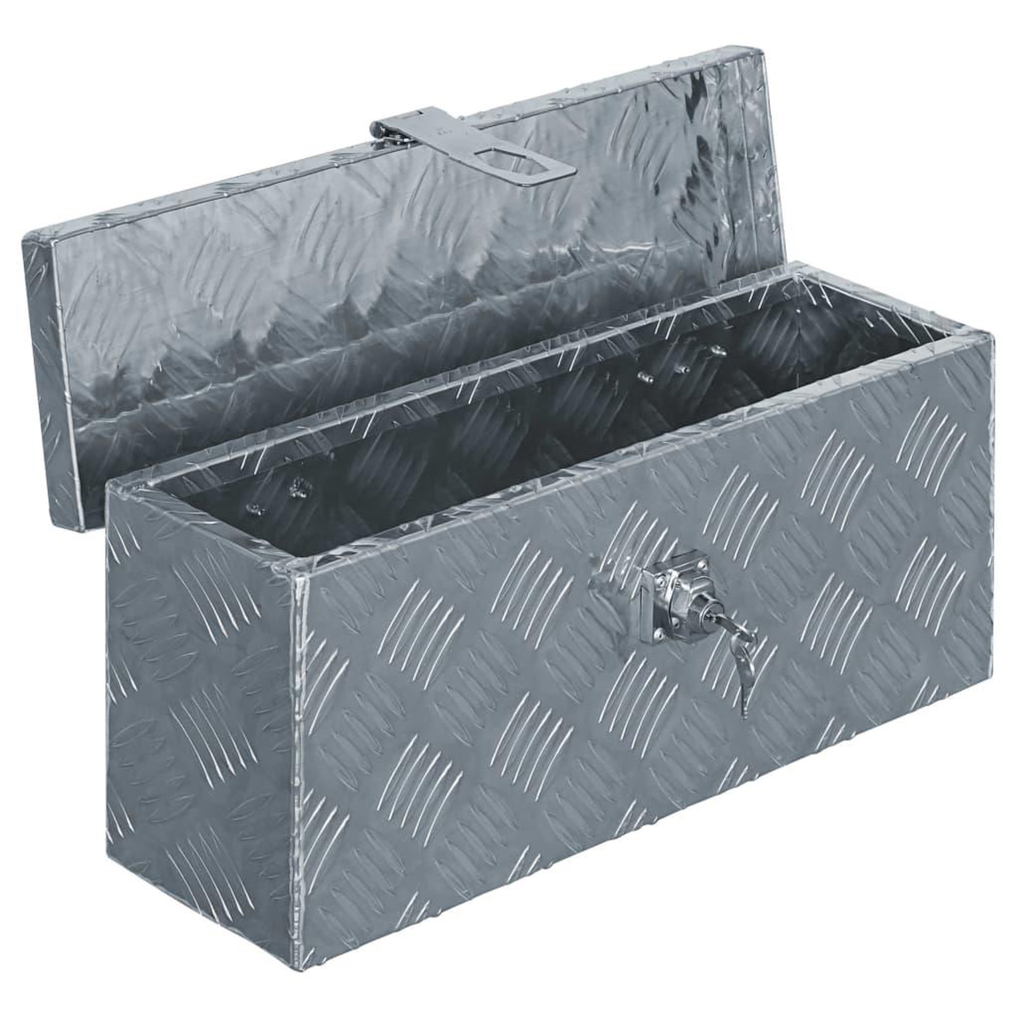 Voir la diapositive 4 : VIDAXL Boîte en aluminium 48,5 x 14 x 20 cm Argente