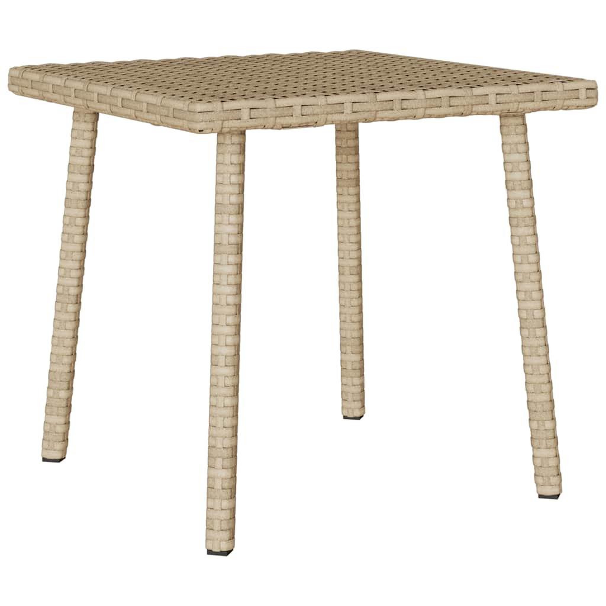 VIDAXL Table basse de jardin rectangulaire beige 40x40x37 cm rotin