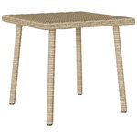 VIDAXL Table basse de jardin rectangulaire beige 40x40x37 cm rotin