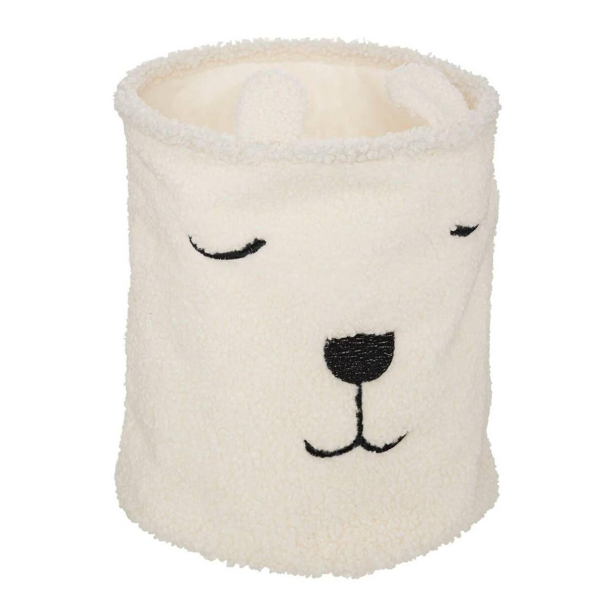 Voir la diapositive 1 : Atmosphera Kids Panier de rangement enfant  bouclette  40cm blanc