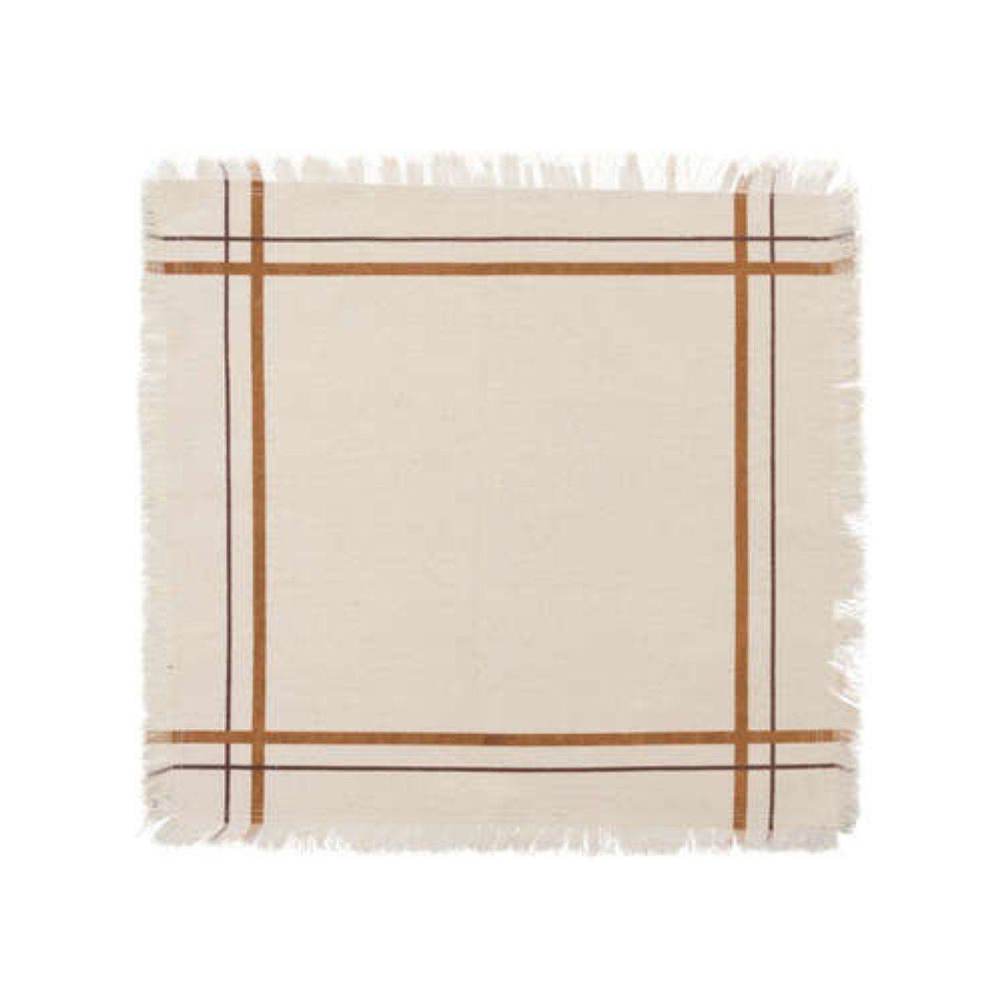 Voir la diapositive 2 : ATMOSPHERA Lot de 2 serviettes de table rayé  maha  40x40cm beige